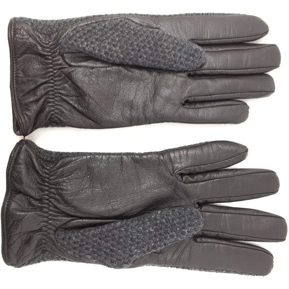 Bloomingdales Leather Wool Gloves Touchscreen NWT - Picture 2 of 2